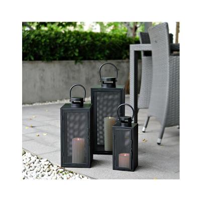 China Metal Lantern for Candle / Home Decor Metal Lantern in Decoration Sets Hallowed Candle Holder Outdoor and Indoor Lantern for Home Decor for sale