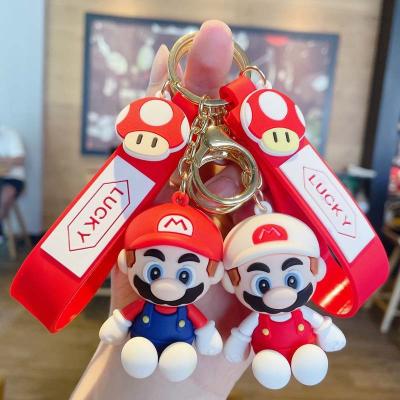 China Kawaii 3D Super Mario Bros PVC Cartoon Designer Eco-friendly Rubber Cute Car Key Chain Key Chains for sale