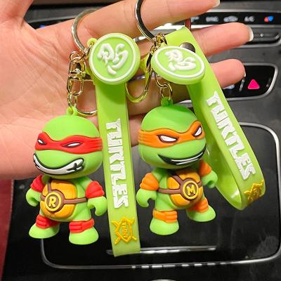 China Eco-friendly Wholesale Hot Soft Creative Cute Doll Key Chain Cartoon PVC Key Seller Chain Pendant Turtle for sale