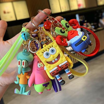 China Hot Selling Cartoon Eco-friendly PVC Keychain Soft Rubber Three-dimensional Finelai Sponge Baby - Key Chain Cute Doll Bag Pendant for sale