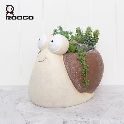 China Europe Roogo Cute Turtle and Snail Flower Pots Planters Garden Succulent Plant Pots Home Decor for sale