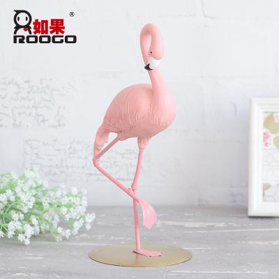 China Art Decor ROOGO Resin Flamingo Home Decoration Design Gift for sale