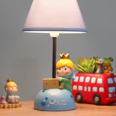 China Decorative Adorable Fantasy Art Decor ROOGO Prince Table Desk Bedside Lamps Nursery Little Kids Bedroom Decor for sale