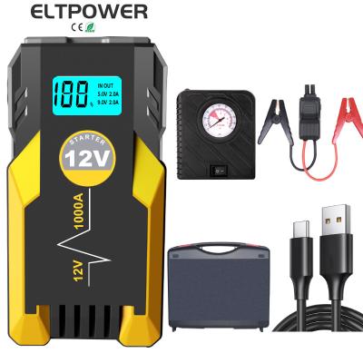 China Multifunctional Car Battery Jump Starter 12v 16800mAh Portable Car Jump Starter With Air Compressor Car Jump Starter Power Bank for sale