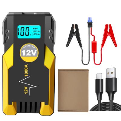 China Multifunctional Car Battery Jump Starter Power Bank 14800mah 12v Car Battery Charger Jump Starter With Flashlight for sale