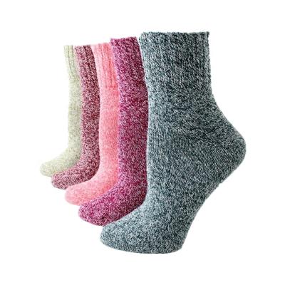 China Unisex Knit Warm Casual Women Fuzzy Socks Cozy Wool Crew Winter for sale