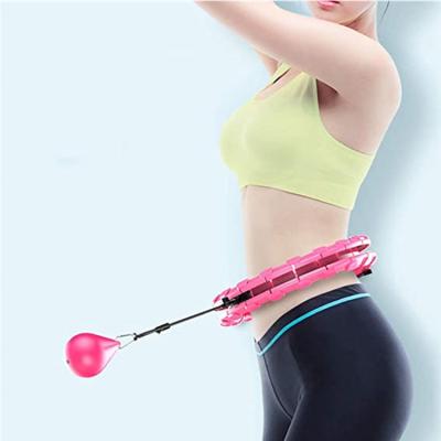 China Weighed; smart; Low Price Fitness Exercise Non-Drop Adjustable Detachable Massage 24 Knots Smart Hoola Circle Trainers for sale