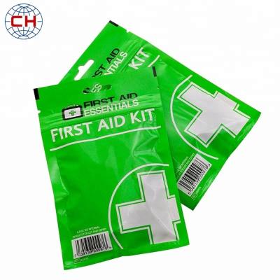 China Safety Pharmaceutical Packing Laminated Materials 3 Seal Side Bag With Zipper For Gauze for sale