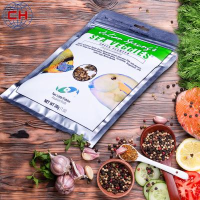 China customized printing laminated soft plastic bag package for fishing lures bait with ziplock for sale