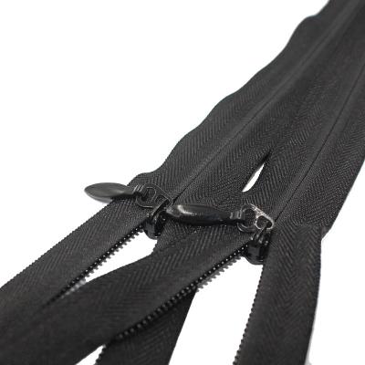 China #5 Auto Invisible Lock Zipper For Clothes Hidden Zipper Close End Hide Zipper for sale