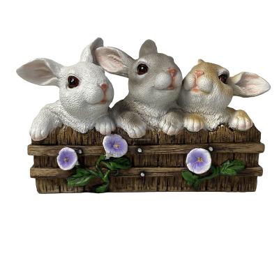 China China Abstract Garden Outdoor Decorative Resin Animal Life Size Rabbit Sculptures Rabbit Statues for sale