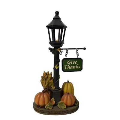 China China Thanksgiving Decoration Resin LED Garden Decoration Solar Yard Landscape Light for sale