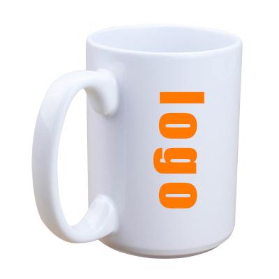 China Supplier Customized Viable Wholesale Sublimation 15oz Cheap White Blank Coated Logo Ceramic Coffee Mugs For Sale for sale