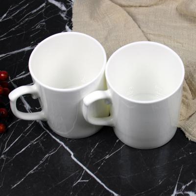 China Customized Logo Sublimation Viable High Quality White Ceramic Blank Mugs New 11oz Bone China Mug For Sublimation Printing for sale