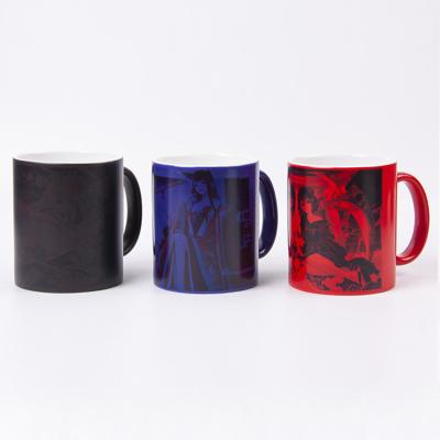 China Color Changing Customizable Logo High Quality Color Changing Mug Sublimation Magic Ceramic Coffee Mug With Handle for sale