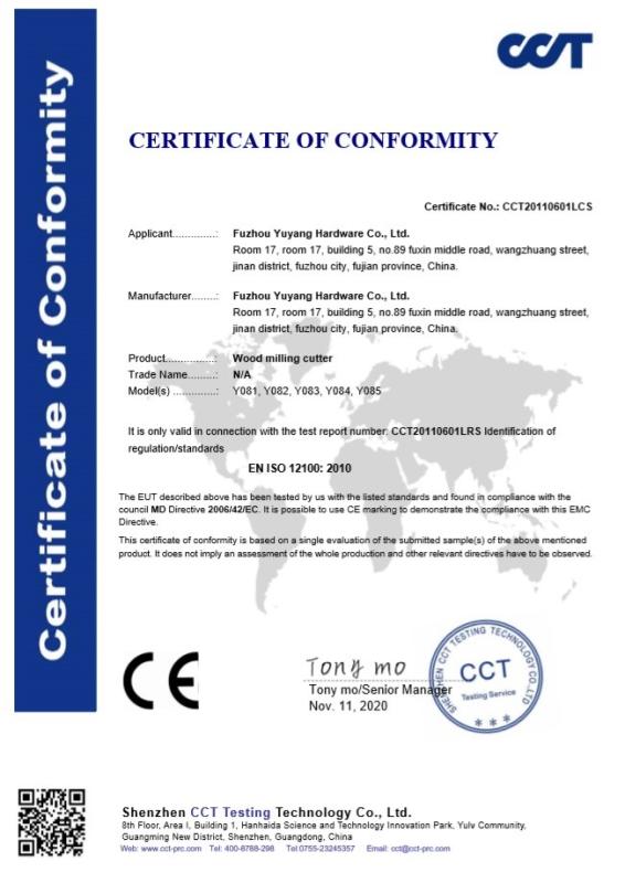 CE - Fuzhou Yuyang Hardware Co., Ltd.