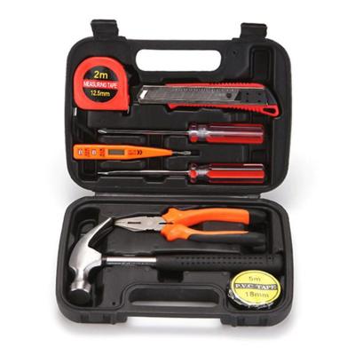 China Portable Maintenance Wrench Pliers Scissors Tool Family Maintenance Tool Kit 9 Pcs Set for sale