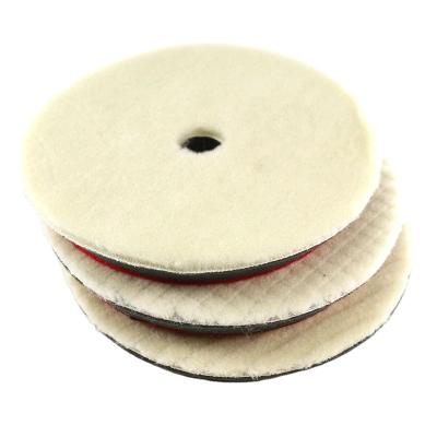 China Self Adhesive Car Body Polishing Pad 150mm Ring Wool Polishing Pad Used For Polishing And Waxing for sale