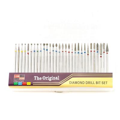 China Jewelry Carving Diamond Nail Bit For Gel Polish Removal Tool Manicure 30 Piece Set for sale