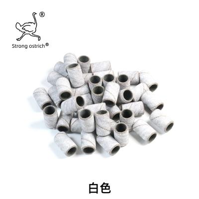 China Portable Durable 100Ps Zebra Polish Remover Nail Tool Manicures Grit Sanding Bands #80#100#120#240 For Nail Drill Bit for sale