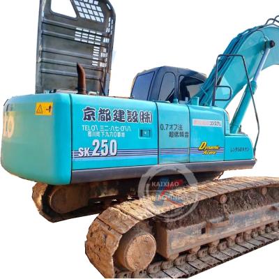 China Good quality second hand equipment machinery heavy crawler hydraulic digger used Kobelco SK250-6 25tons excavator 1-1.5m™; ³ for sale