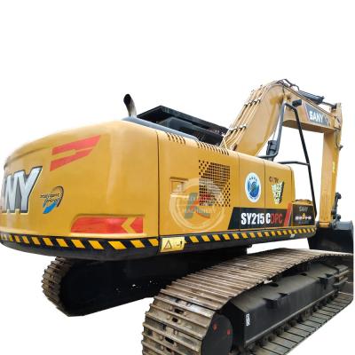 China Construction Material Shops Construction Equipment Second Hand Working Crawler Hydraulic Digger Machine Sany SY215C 21tons Used Excavator for sale