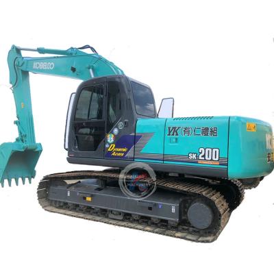 China Used Hydraulic Crawler Machine Digger Kobelco SK200-6 20ton Heavy Equipment Used Excavator 0.8mÂ ³ for sale