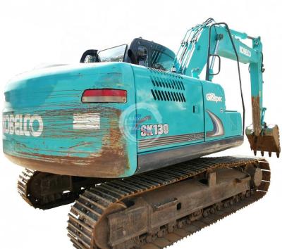 China 13 Ton Kobelco SK130 Heavy Equipment Construction Machine Second Hand Working Digger Used Excavator 0.52mÂ ³ for sale