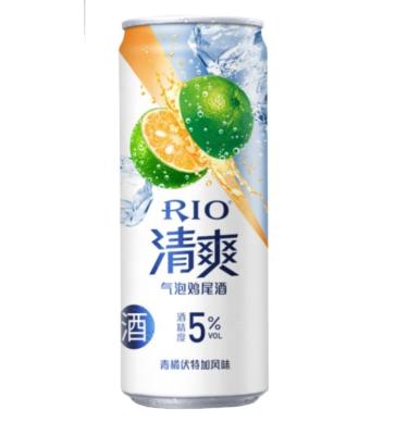 China Party RIO COCKTAIL DRINKS WINE FRUIT ALCOHOLIC DRINKS 5%VOL GREEN VODKA FLAVORED GLITTER COCKTAIL ORANGE (Alc.5%vol 24can*330ml) for sale