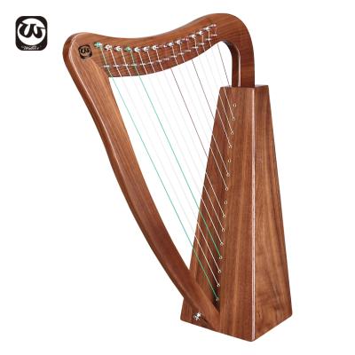 China GUITAR factory wholesales 2021 newest 15 strings irish lyre harp, mini harp, with free harp bag for sale