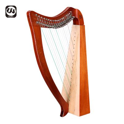 China Mahogany& 2021 Newest Maple Walter Fashion 19 String Lyre Harp With Free Bag, Mini Harp, Solid Wood Harp for sale