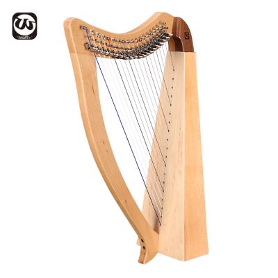 China Beech & Maple Factory Wholesale 19 String Irish Lyre Harp With Free Bag, Harp Musical Instruments For Beginners Player for sale