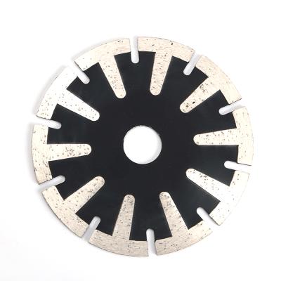 China 65MN 115mm turbo rim diamond T type cold pressed saw blade for granite marble concrete cutting for sale