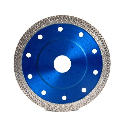 China 65MN 125mm hot press sintered diamond saw blades turbo sharp blades for ceramic porcelain tile marble slates cutting for sale