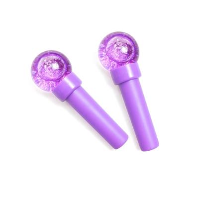 China Newest Blood Vessels Removal Amazon 360-Degree Rotate Ice Globes Beauty Purple Glitter Ice Roller Globes Peel Massagers Anti Aging Facial Ice Globe for sale