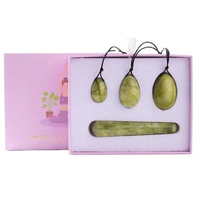 China Wholesale Magic Wands Jade Gua Sha Tool Natural Jade Ball Gemstone Massager Egg Vaginal Firming Crystal Factory Massage Face Eye Neck Body Massager for sale