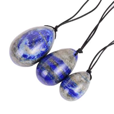 China Stone Yoni Eggs Healing Crystal Ball Lazulite Jade Yoni Egg Natural Gemstone Lapis Factory Supply Massage Face Eye Neck Body For Women Kegel Exercise for sale