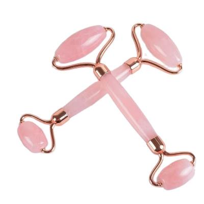 China Handmade Natural Stone Face Roller Rose Quartz Facial Roller Massager Face Eye Neck Body Skin Care Tool For Facial Lift Neck Massager Health Beauty for sale