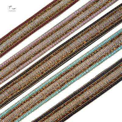 China Viable Style Strap Soft Stock Design Ribbon National Polyester Jacquard Ribbon for sale