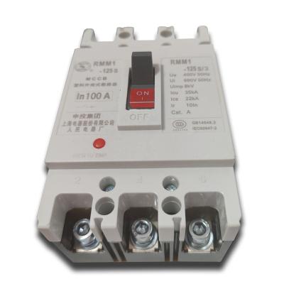 China Low Voltage Distribution Manufacturer MCCB Four Three Pole 125A Cast Case Circuit Breaker 35kA for sale