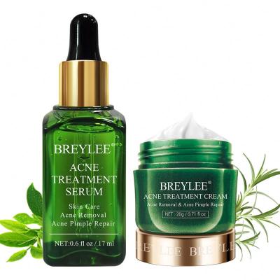 China BREYLEE Acne Treatment Acne Treatment Acne Treatment Pore Remover Acne Treatment Cream Serum Facial Kit for sale