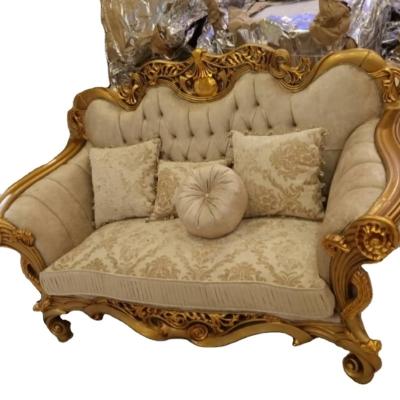 China European Italian Classic Antique Living Room Furniture Handmade Wood Carved Royal Luxury Sofa Set for sale