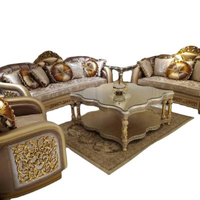 China Italian Classic Italian Living Room Furniture Classic Antique Wood Carved Royal Luxury Sofa Set for sale