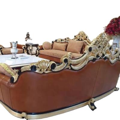 China Italian Classic Italian Living Room Furniture Classic Antique Wood Carved Royal Luxury Sofa Set for sale