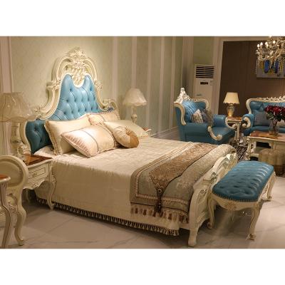 China Factory Supply Durable European Luxury Wooden Bedroom Furniture Wooden Frame Princess Bed for sale