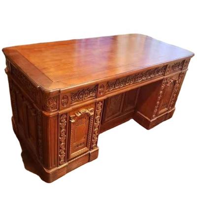 China Solid wood handmade royal luxury table and modern European classic antique office furniture chair desk desk for sale