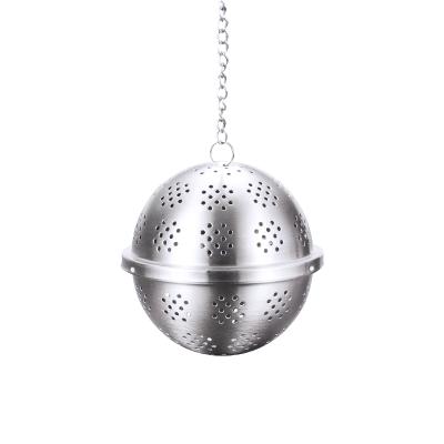 China Stocked Food Grade 304 Stainless Steel Tea Mesh Strainer Filter Infuser Tea Ball Strainer for sale