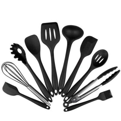 China Sustainable Wholesale Travel Silicone Kitchen Utensil Cooking Set Kitchen Accessory for sale