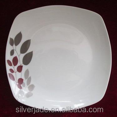 China 23cm Sustainable White Square Dinner Plate Sets for sale