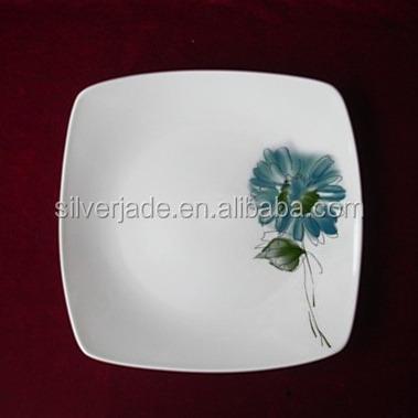 China Sustainable Square Shape Porcelain White Dish for sale